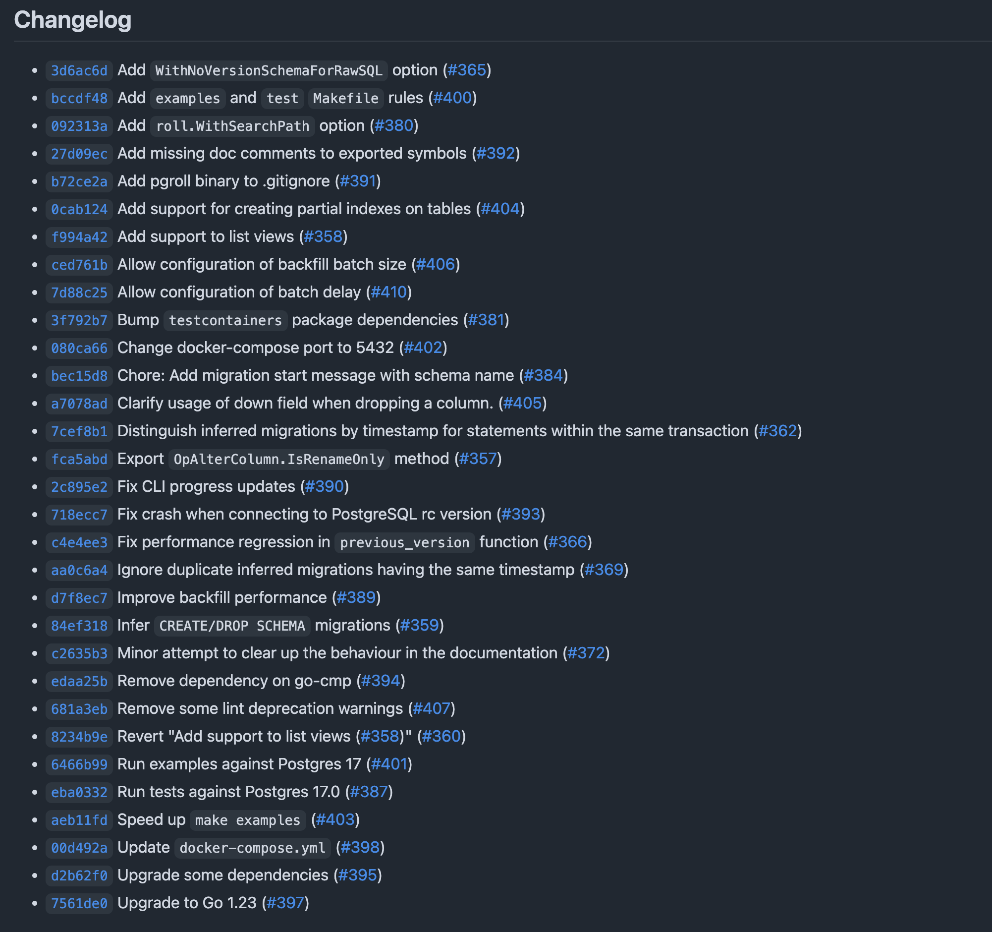 pgroll 0.6.0: Advanced Postgres schema migration made easy | pgroll